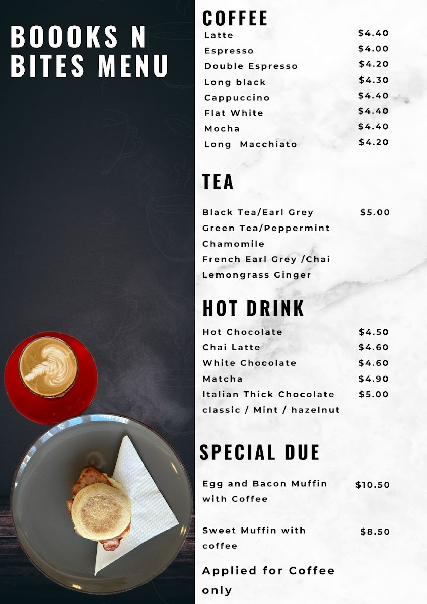 Menu Books N Bites Cafe-4