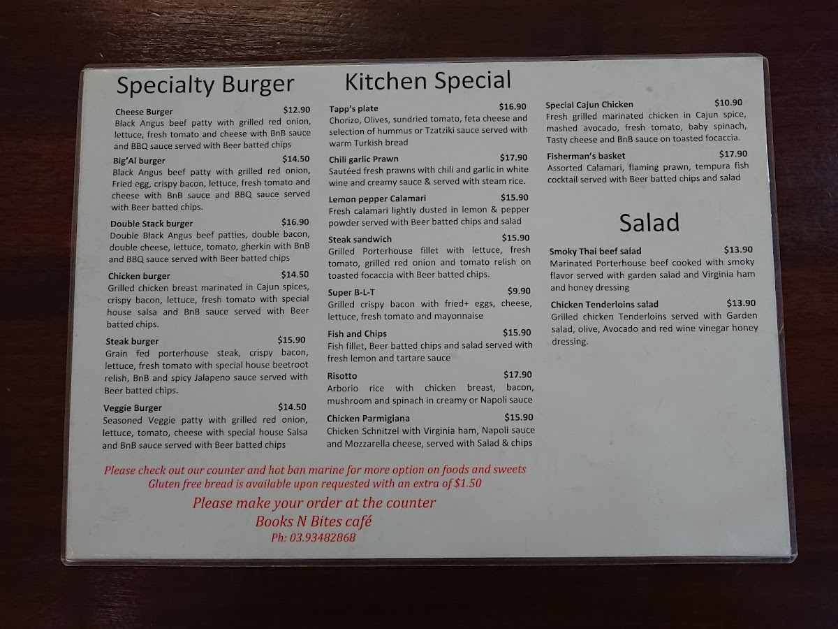 Menu Books N Bites Cafe-8